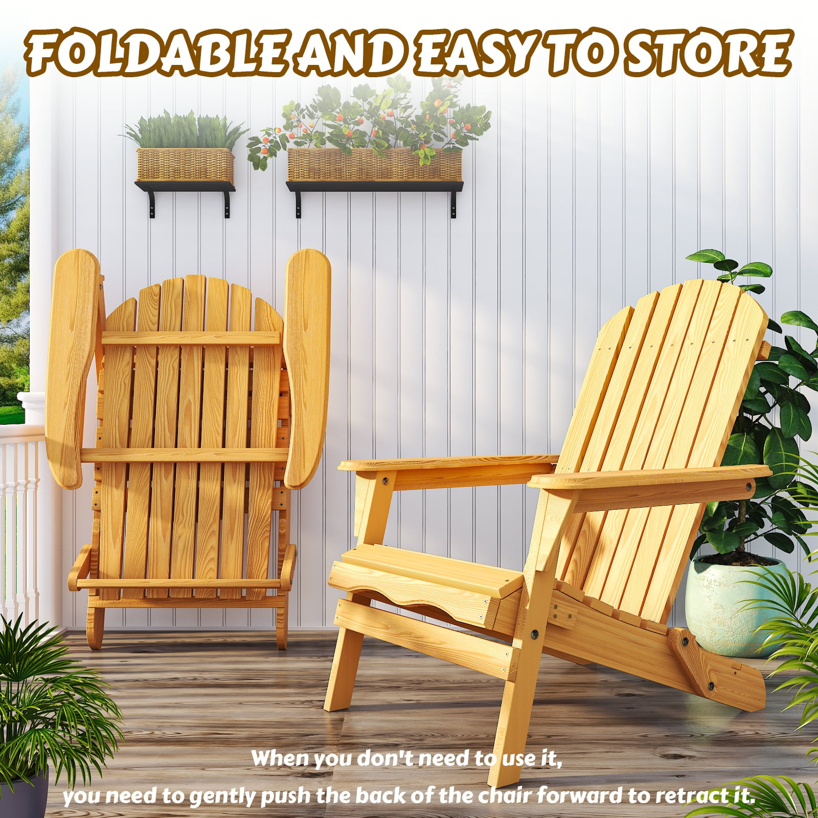best choice products folding wood adirondack chair