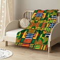thumbnail image 2 of nygtbtfer Geometric Throw Blanket African Kente Print Traditional Fabric from Ghana Ethnic Seamless Pattern Decorative Soft Warm Cozy Flannel Plush Throws Blankets for Baby Toddler Dog Cat  White, 2 of 6