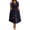 01 Navy, variant on Bohemian Wedding Guests Dress for Women Summer Floral Print Cross Front A-Line Swing Midi Dresses with Pockets