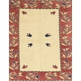 thumbnail image 1 of Ahgly Company Indoor Rectangle Abstract Brown Gold Oriental Area Rugs, 2' x 5', 1 of 6