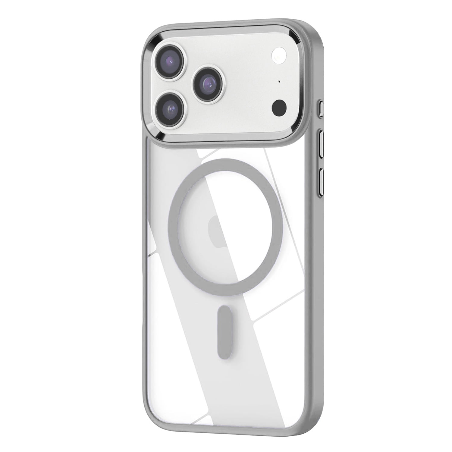 Clear Shiny Protective Cover for iPhone 17 Pro Max - White