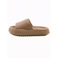 thumbnail image 3 of Women's Fashionable Solid Color Slippers In Rose Red With Neon Pink Single Strap, 3 of 4