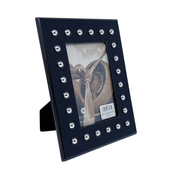 Vintage-Industrial Metal with Polished Accents 4x6 frame by Burnes - 4x6