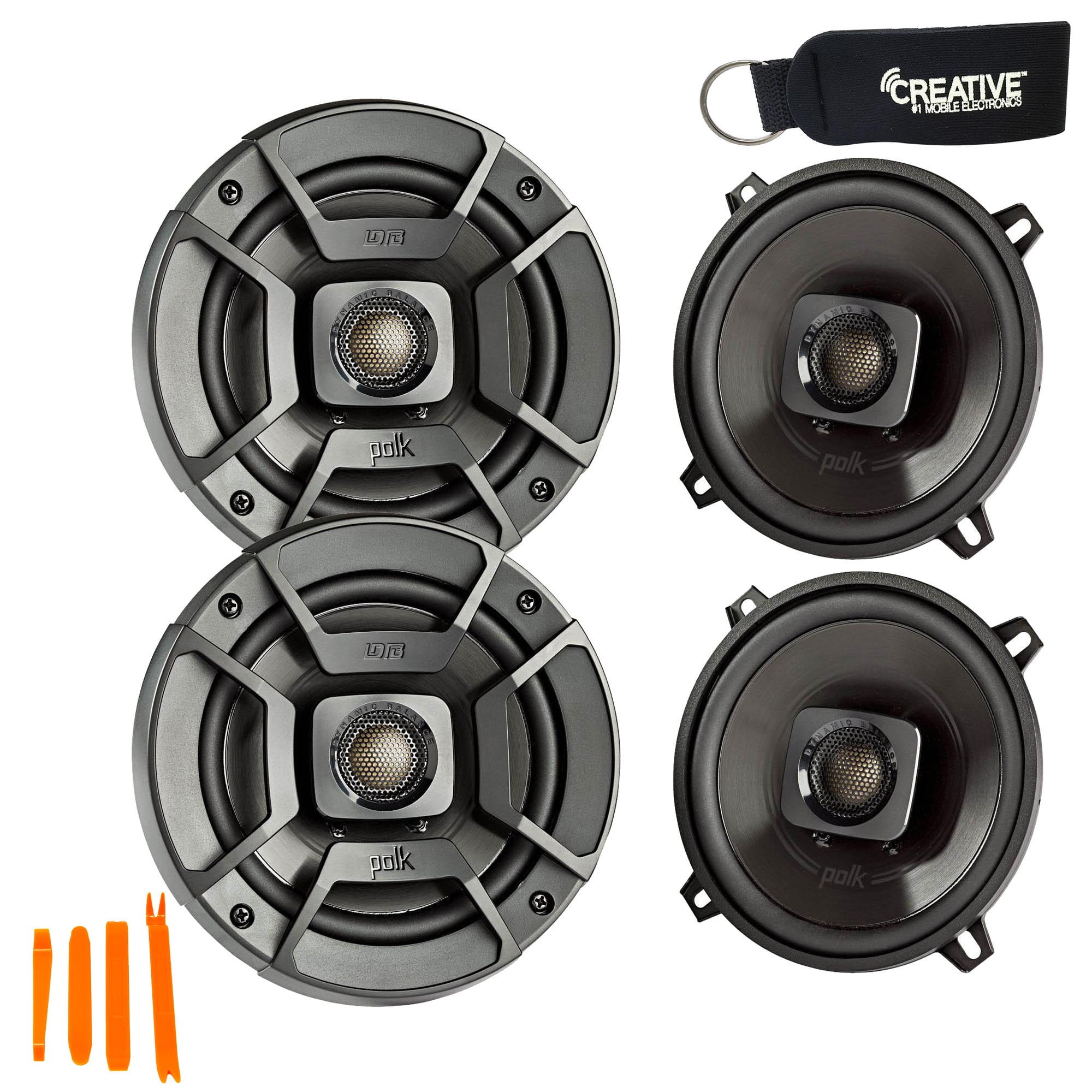 2x New Polk Audio DB522 300W 2-Way Marine 5.25" Coaxial Speakers 