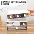 thumbnail image 3 of 3Pcs Plastic Cupboard Organizer Large Capacity Tea Bag Storage Box with Transparent Drawer Stackable Desktop Organizer for Office, 3 of 9