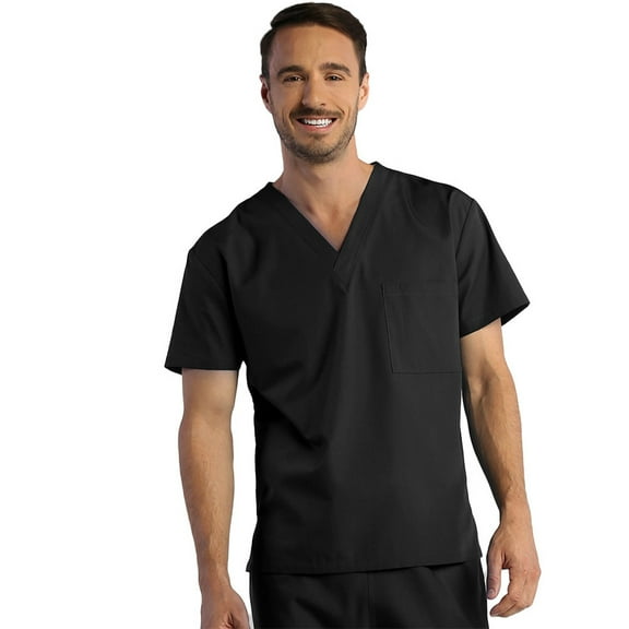 Red Panda Unisex V-Neck Solid Scrub Top