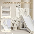 thumbnail image 4 of EAYSG 6 in 1 Toddler Slide for Toddlers Age 1-3, Extra-Long Slide with Basketball Hoop Indoor and Outdoor Baby Climber Playset Playground Freestanding Slide (White+Grey), 4 of 6