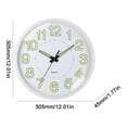 thumbnail image 2 of Reloj de pared redondo 12 pulgadas que brilla en la oscuridad Wdftyju, 2 of 9