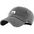 thumbnail image 2 of California Republic Flag Dark Gray Vintage Distressed Dad Hat Baseball Cap, 2 of 4