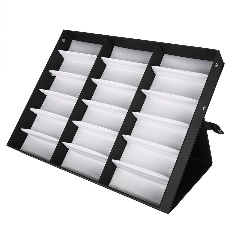 Black Pack of 100 Ring Storage Stands Organizer Counter Top Display Holder 