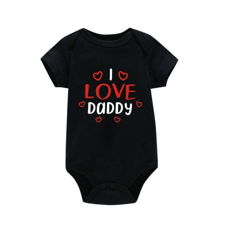 

Kids Baby Valentine s Day Toddler Girls Boys Letter Heart Prints Shorts Sleeves Jumpsuit Romper