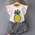 thumbnail image 2 of Ensemble de Vêtements pour Enfants à Col Licou, Robe Longue à Manches Courtes + Robe Courte Américaine, Vêtements pour Enfants à Manches Courtes, Vêtements pour Enfants, 2 of 5
