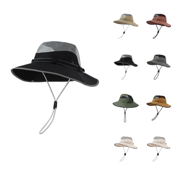 Sun Hats for Men Women Wide Brim Bucket Hats Uv Protection Upf 50 Summer Boonie Hat Fishing Hiking Camping Hat