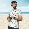 thumbnail image 4 of Wukai Cartoon House Car Print Men's Short-Sleeved Mesh T-Shirt,Quick-Dry Short Sleeve Workout T-Shirt-X-Small, 4 of 8