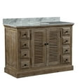 thumbnail image 2 of InFurniture WK1948-CW TOP 48 in. Solid Wood Single Sink Vanity With Carrara White Marble Top-No Faucet, 2 of 5