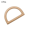 thumbnail image 3 of Uxcell 4.7" D Shape Purse Handles Handbag Handle Replacement for DIY Making, 4Pack Brown, 3 of 6