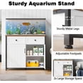 thumbnail image 3 of Aquarium Stand for 40-50 Gallon Fish Tank Heavy Duty Metal with Power Outlets & Storage Cabinet, Akaber Turtle Tank Reptile Terrarium Stand, 660LBS Capacity, 3 of 7