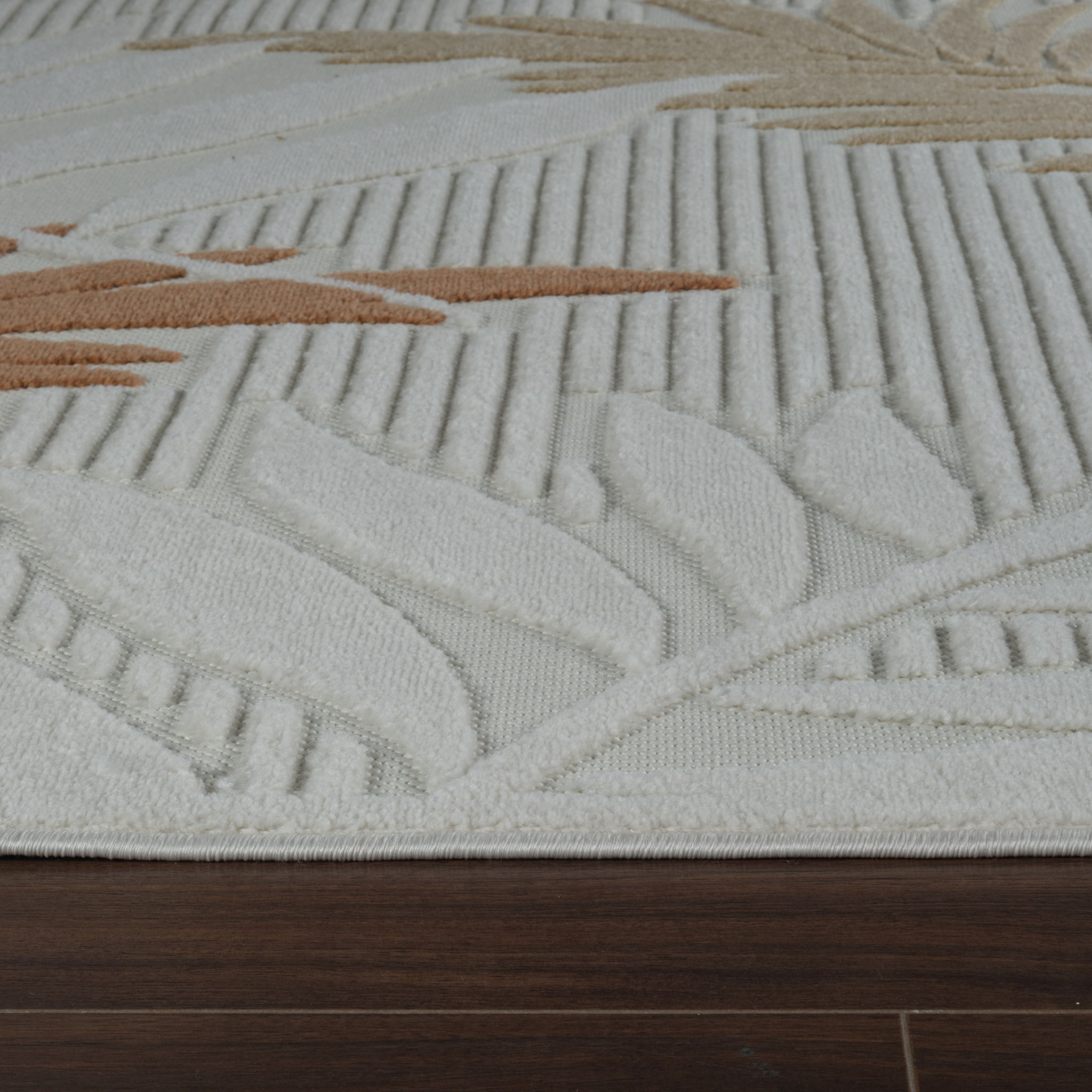 Rug Branch Alfombra Abstract Indoor Outdoor Area Rug, Cream Beige, Floral - Living Room, Bedroom, Dining Room, and Kitchen