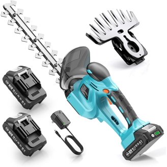 20V Cordless Electric Hedge Trimmer – 20-Inch Dual-Sided Blade, Extendable Reach, With Battery & Charger