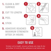 VELCRO Brand - Sticky Back Hook and Loop Fasteners – Peel and Stick Permanent Adhesive Tape Keeps Classrooms, Home, and Offices Organized – Cut-to-Length | 30ft x 3/4in Roll White