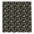 thumbnail image 3 of Ambesonne Art Nouveau Shower Curtain, Mother Nature Blossoms, 69"Wx84"L, Black and Ivory, 3 of 3