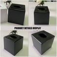 thumbnail image 2 of EXHUMKY Facial Tissue Storage Box Offices Public Spaces Plastic Black 1Pack, 2 of 6