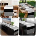thumbnail image 6 of Black Stripe Table Runner 36 Inches Long, Modern Rustic Horizontal Black Striped Kitchen Coffee Dining Table Decoration for Home Party Birthday Wedding Home Decor 13x36 Inches, 6 of 8