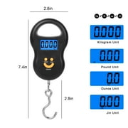 Portable Fishing Scale, EEEkit 110lb Digital Hanging Hook Scale with Backlit LCD Display for Luggage