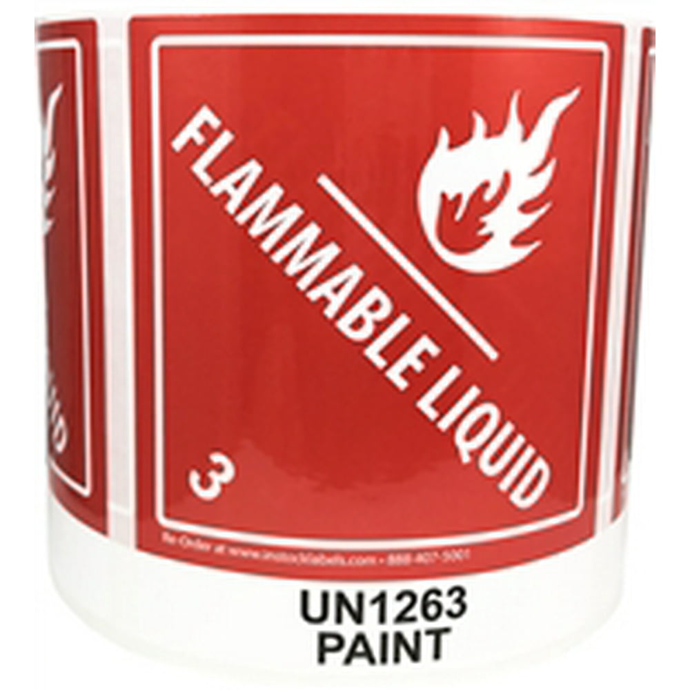 Laminated UN1263 Paint Flammable Liquid Hazard Class 3 PrePrinted