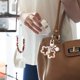 thumbnail image 5 of 4 llaveros con dijes de estrella y campana, llavero, llavero para mujeres y niñas, adornos para bolsos, 5 of 5