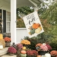 thumbnail image 2 of Hello Fall Pumpkin House Flag 28x40 Inch Double Sided, Autumn Sign Seasonal Yard Outdoor Thanksgiving Decor DF310-28, 2 of 5