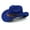 Blue, variant on Western Cowboy Top Hat With Curled Eaves Retro Riding Hat Men's And Women's Woolen Felt Hat Jazz Hat Sunshade HatSunshade Hat