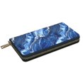thumbnail image 3 of Leather Wallet 8 X 4.3 In Comfortable Light Waterproof And Durable Zipper Design Easy To Carry Royalblue Marble_2, 3 of 8