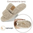thumbnail image 5 of Northblanc Womens Fuzzy Open-toe Slippers Soft Comfy Memory Foam Indoor House Shoes, 5 of 9