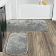 thumbnail image 2 of Garland Rug Traditional Washable Bath Rug Set, 2-Piece Set (21"x34" Bath Rug, & 22"x60" Runner) Platinum Gray, 2 of 7