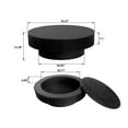 thumbnail image 3 of Noble House Leigh 39.3" Round Coffee Table with Hidden Storage, Solid Wood Veneer Fluted Accent Tea Table, Black, 3 of 8
