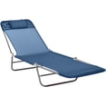thumbnail image 1 of ZXNYH Folding Chaise Lounge Pool Chairs, Outdoor Sun Tanning Chairs with Pillow, Reclining Back, Steel Frame & Breathable Mesh for Beach, Yard, Patio, Green, 1 of 8