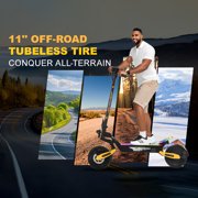 EOEOTWO GT06Plus Electric Scooter for Adults, 2400W Dual Motor, Up to 40 MPH & 43 Miles Range, 11 Off-Road Tires, 330 lbs Max Load, Foldable Fast Commuting E-Scooter with App & NFC,UL2272