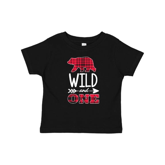 Inktastic Plaid Bear Wild and 1 with Arrow Boys or Girls Baby T-Shirt