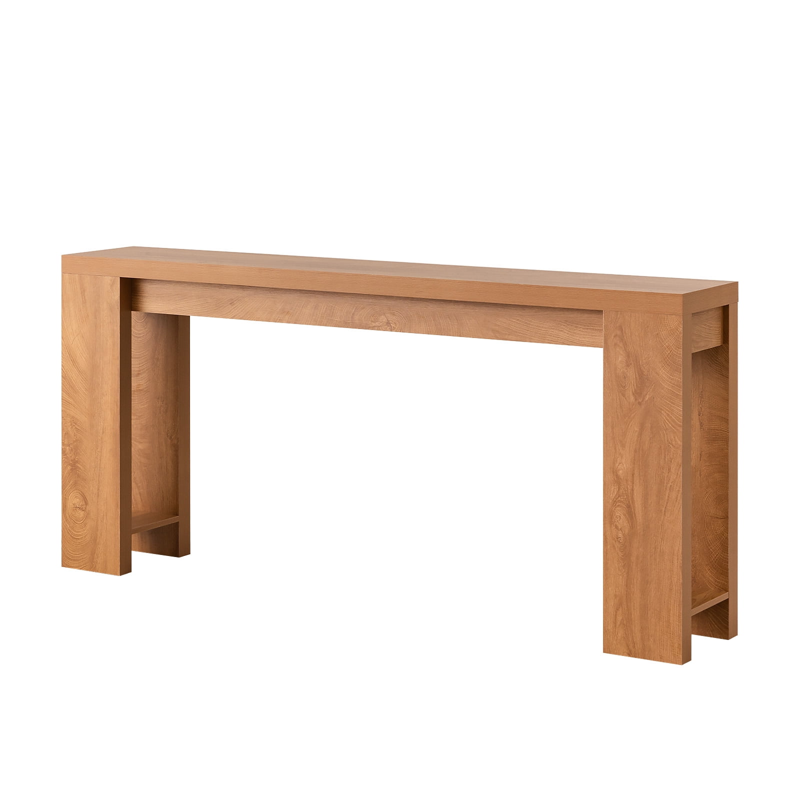 71" Extra Long Console Table, Wood Sofa Table Behind Couch, Farmhouse Narrow Entryway Table for Living Room, Hallway, Entrance,Light Oak