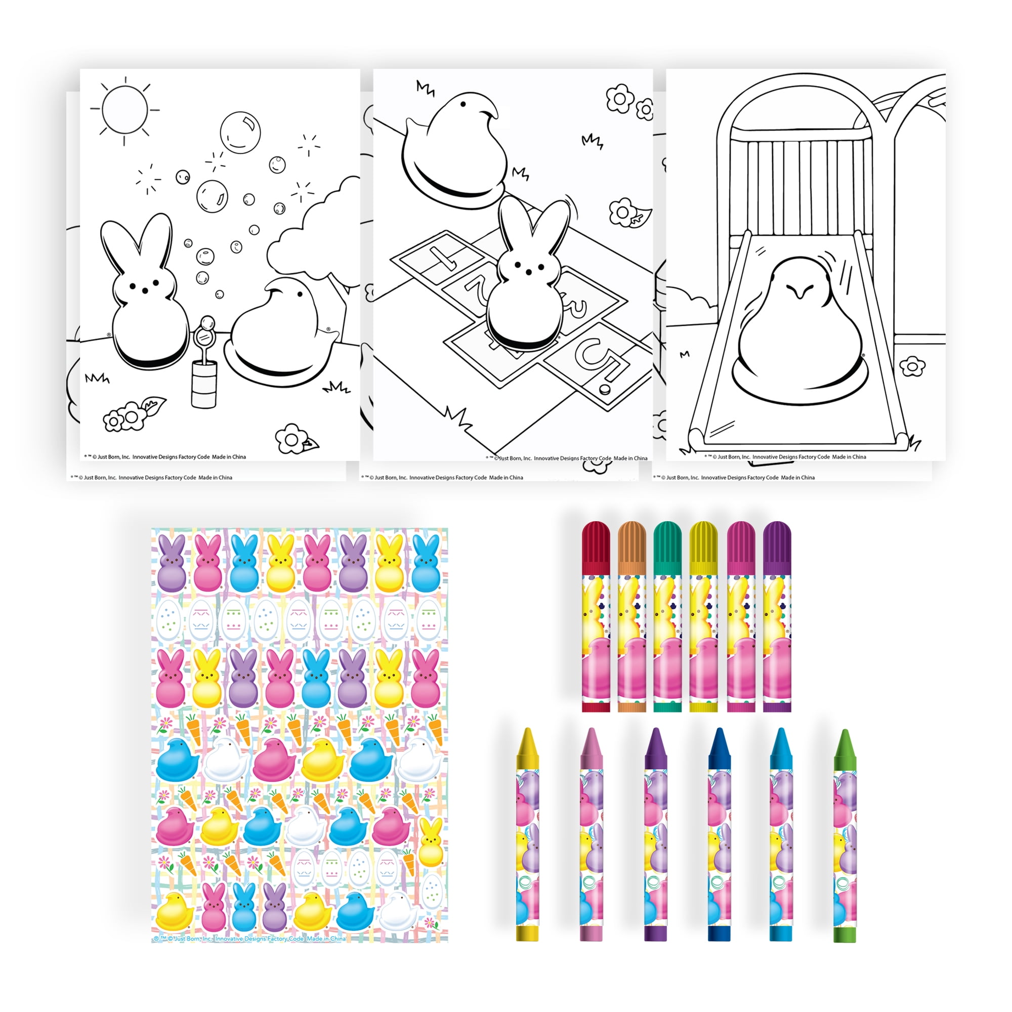 4 Kid's Easter 5X7 Coloring Books & (4) 6-packs of Crayons ~ 4