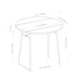 thumbnail image 6 of Ember Interiors Modern Round Drop Leaf Faux White Marble Dining Table, 6 of 7