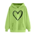thumbnail image 2 of Blmnix Gym Oversized Sweatshirt Love Heart Business Work Women's Boho Tops Long Sleeve Hoodie Hooded Tops, 2 of 5