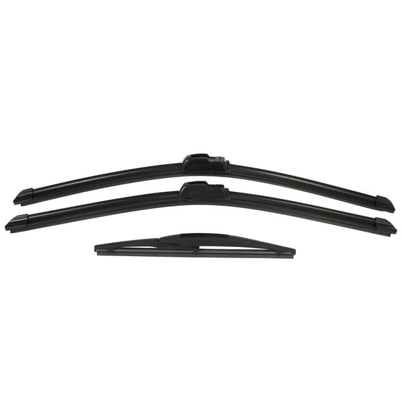Unique Bargains 3 Pcs 22" 21" 10" Front Rear Windshield Wiper Blade Set for Jeep Grand Cherokee with J / U Hook Black
