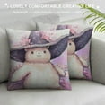 thumbnail image 3 of Dancing Little Mushroom Cotton Linen Throw Pillow Covers Square Home Decorative Cushion Pillowcase, 3 of 5