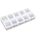 thumbnail image 1 of Yoone Storage Box with Lid 10 Grids Large Capacity Dust-proof Clear Space Saving Plastic Earrings Rings Beads Storage Case for Manicure Store, 1 of 8