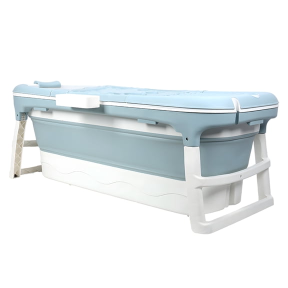 WETLA 58/50/46 inch Foldable Bathtub, Portable Bathtub for Adult, Large Collapsible Tub, Freestanding Surround Collapsible Bathtub, Effortless Folding Bathtub, Hot Bath, Ice Bath