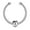Silvery, variant on Stainless Steel Fake Clip Lip Ring 20G Spike Labret Lip Piercing C-Shaped Earring Cuff Faux Piercing Jewelry for Men Women