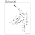 thumbnail image 6 of Aqua Vintage AE8107DX Concord 7" Center Deck-Mount Clawfoot Tub Faucet with Hand Shower, Brushed Brass, 6 of 8
