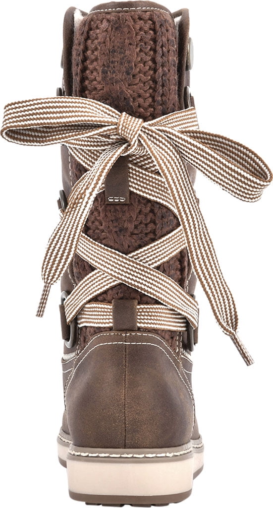 Women s White Mountain Tivia Snow Boot Cognac Fabric 9.5 M